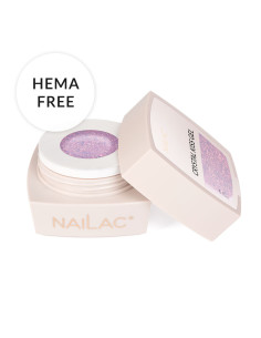 Żel NaiLac z efektem Flash w słoiczku - formuła hema-free z opalizującymi flakes Crystal Kiss Gel NaiLac 15g
