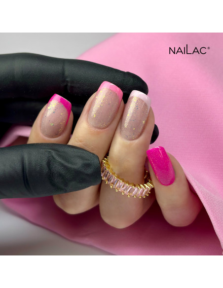 FairyTale Gel NaiLac - stylizacja z perłowym  i french manicurem