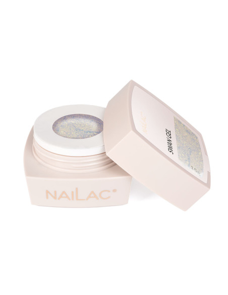 Otwarty słoiczek żelu NaiLac Flash Swan Gel NaiLac 15g