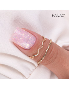 Żel NaiLac z efektem Flash w słoiczku - formuła hema-free z opalizującymi flakes Butterfly Dust NaiLac 15g 2