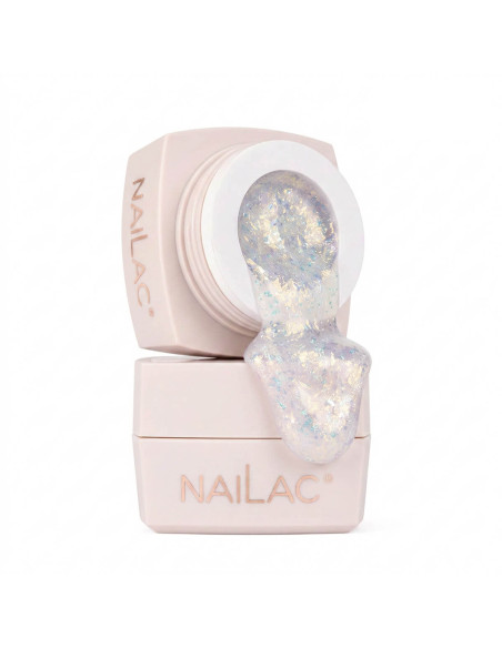 Żel NaiLac z efektem Flash Swan Gel - słoiczki z formułą pełną opalizujących drobinek