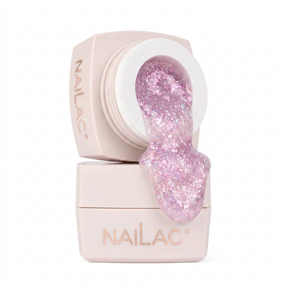 Żel NaiLac z efektem Flash Crystal Kiss - słoiczki z formułą pełną opalizujących drobinek