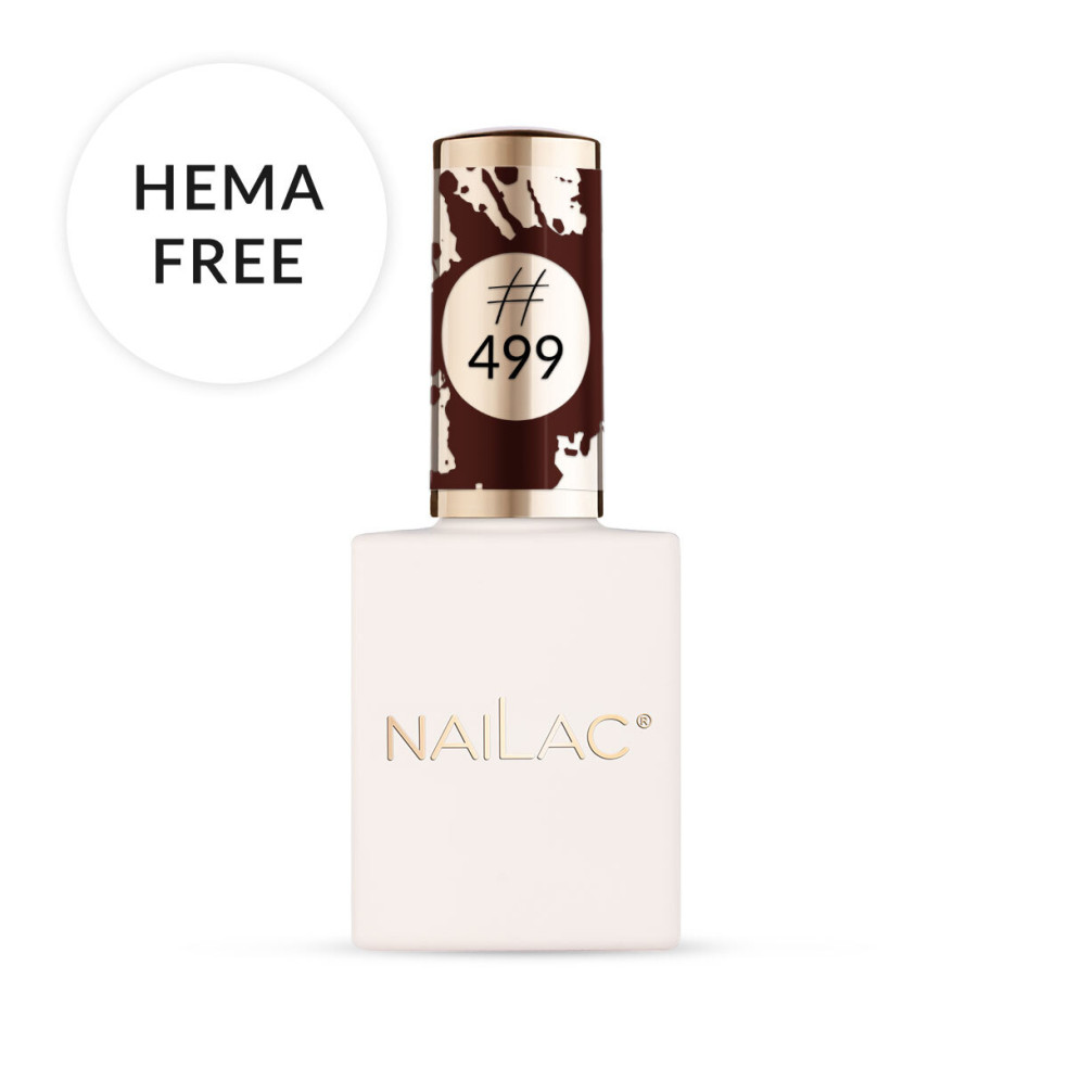 Butelka lakieru hybrydowego w odcieniu ciemnego brązu #499 NaiLac