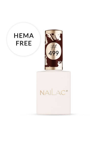 Butelka lakieru hybrydowego w odcieniu ciemnego brązu #499 NaiLac