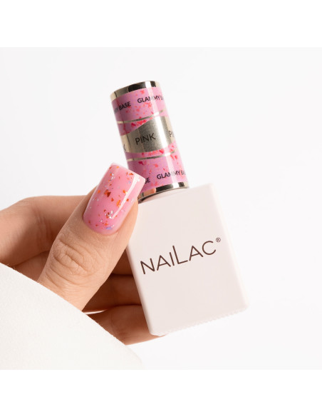 Rubber Base Glammy Base Pink NaiLac 10ml