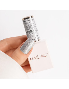 srebrny lakier hybrydowy #286 NaiLac 2