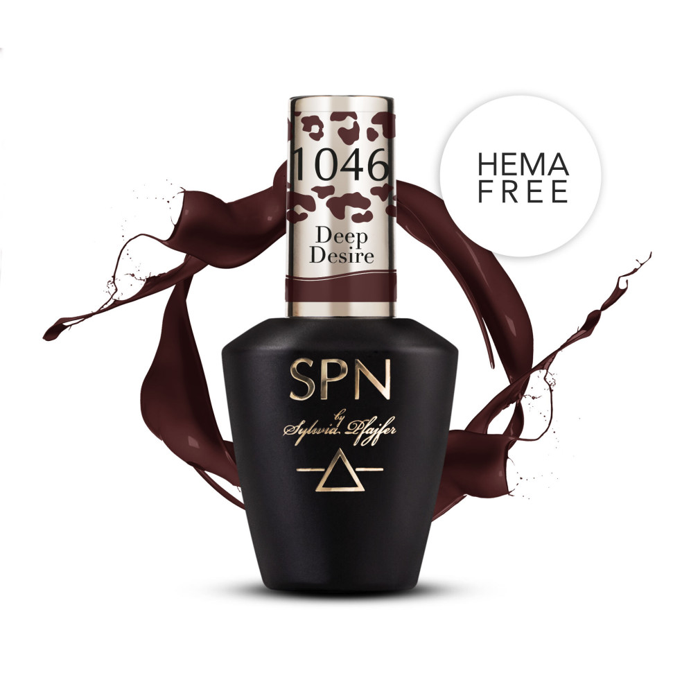 Lakier hybrydowy kasztanowy brąz 1046 Deep Desire UV LaQ 8ml SPN Nails HEMA FREE