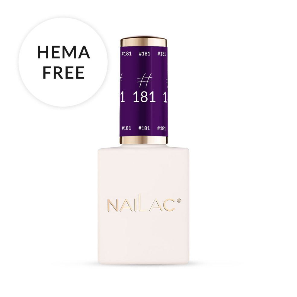 #181 Lakier hybrydowy NaiLac 7ml w odcieniu ciemnego fioletu