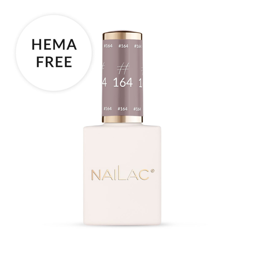 #164 Lakier hybrydowy NaiLac 7ml szary
