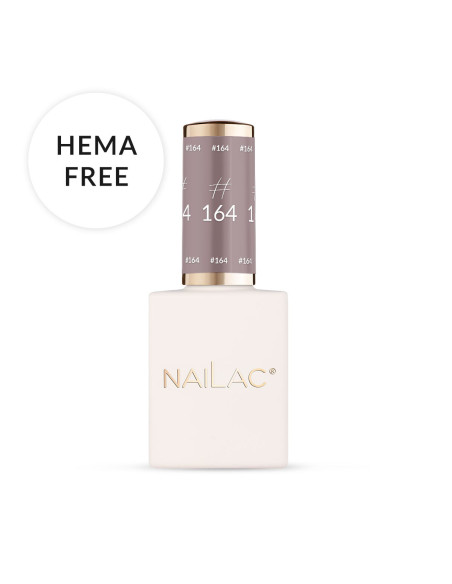#164 Lakier hybrydowy NaiLac 7ml szary