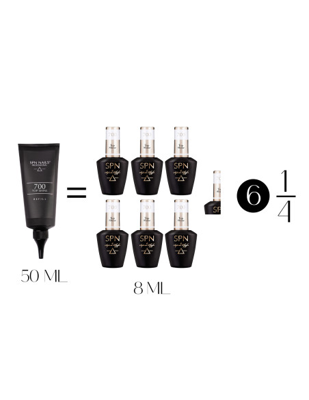 Top hybrydowy 700 Top Shine NEW FORMULA UV LaQ refill 50ml