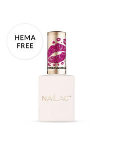 Lakier hybrydowy Shinefluencer  NaiLac 7ml w formule HEMA Free z efektem flash