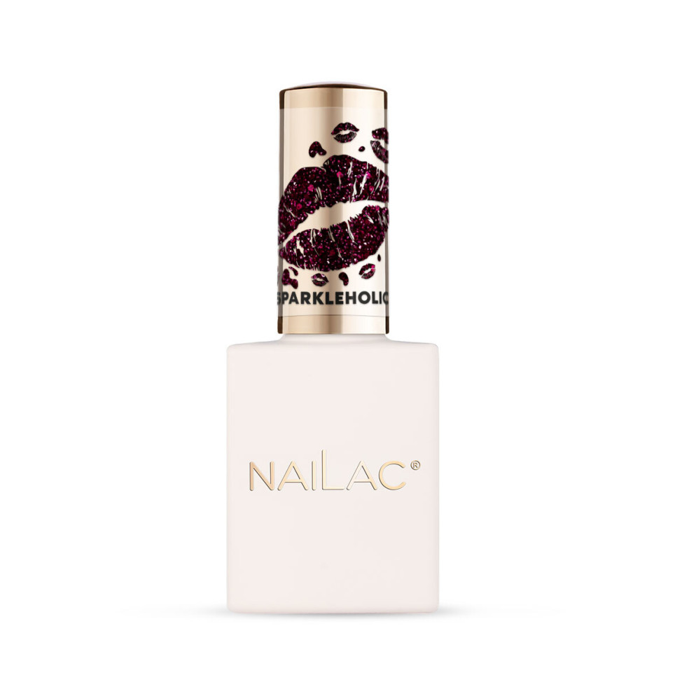 Hybrid nail polish glitter burgundy...