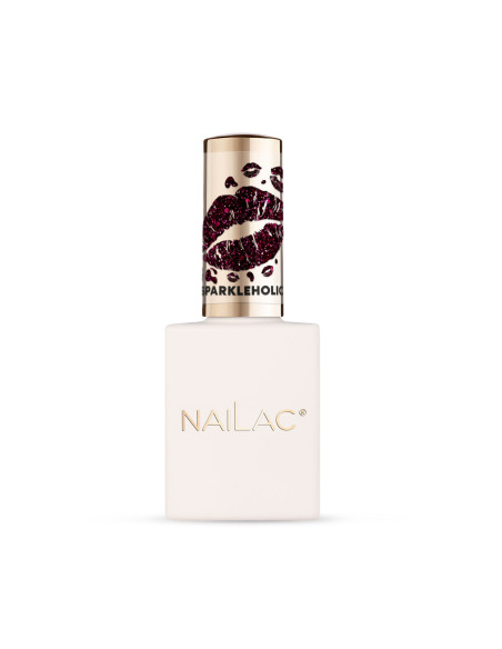 Lakier hybrydowy Sparkleholic NaiLac 7ml - buteleczka z ozdobną nakrętką z kolekcji Glitter Gang