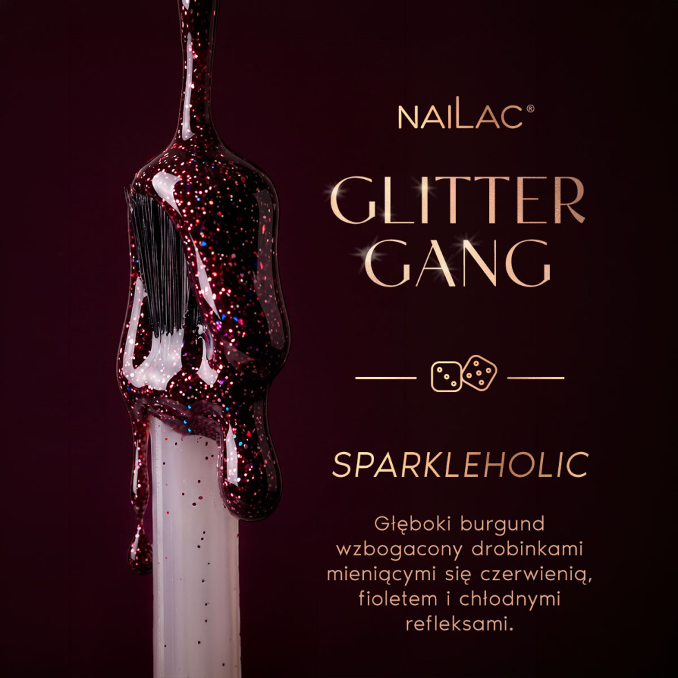 Hybrid nail polish glitter burgundy...