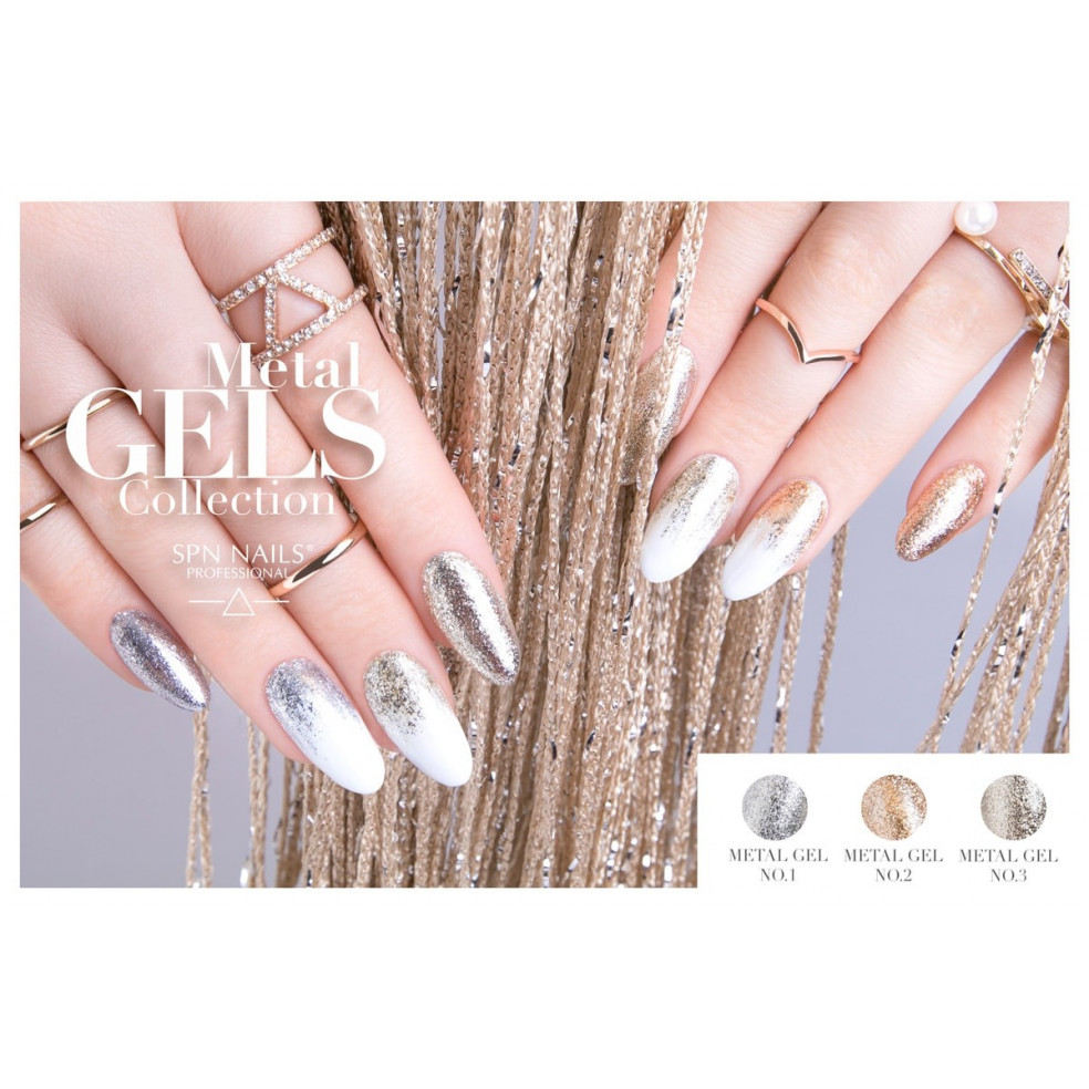 Metal Gel No.3 White Gold - SPN Nails Metal Gel No.3 White Gold - SPN Nails