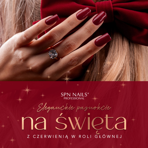 Elegant nails for the holidays with red in the lead role
